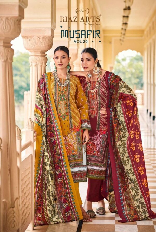 RIAZ ARTS MUSAFIR VOL 20 PURE LAWN KARACHI SUITS 9.jpg