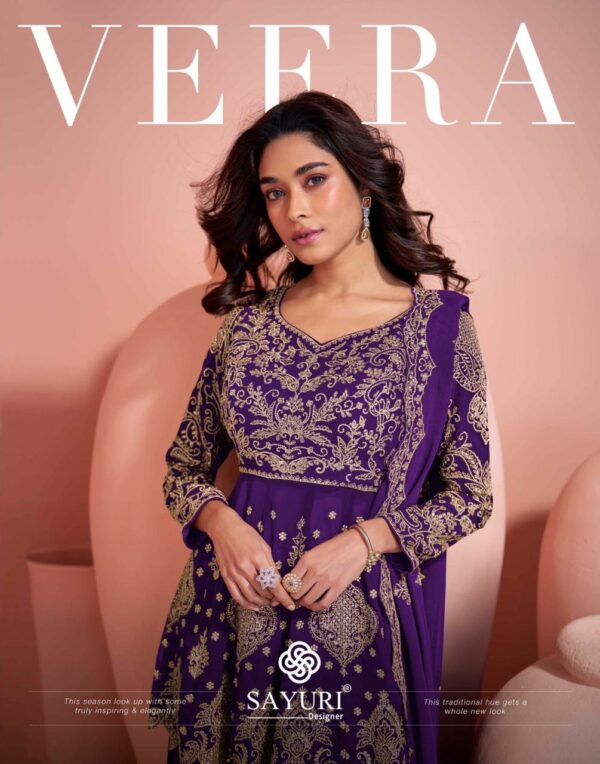 SAYURI DESIGNER VEERA REAL GEROGETTE FANCY SUITS 4.jpg