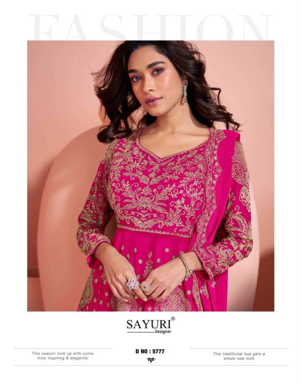 SAYURI DESIGNER VEERA REAL GEROGETTE FANCY SUITS 6.jpg