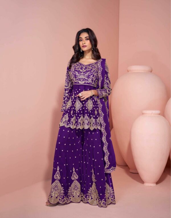 SAYURI DESIGNER VEERA REAL GEROGETTE FANCY SUITS 8.jpg
