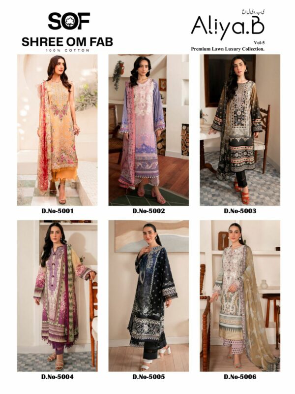 SHREE OM FAB ALIYA B VOL 5 LAWN KARACHI SUITS 6.jpg