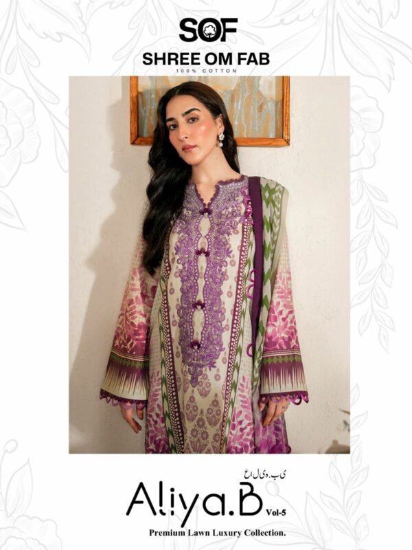 SHREE OM FAB ALIYA B VOL 5 LAWN KARACHI SUITS 7.jpg