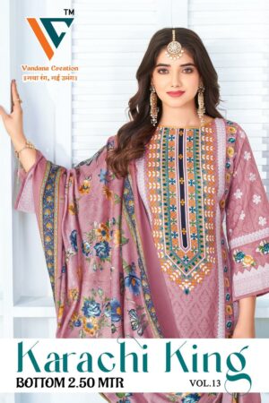 VANDANA‎‎‎‎‎ CREATION KARACHI KING‎ VOL 13 COTTON SUITS 2.jpg