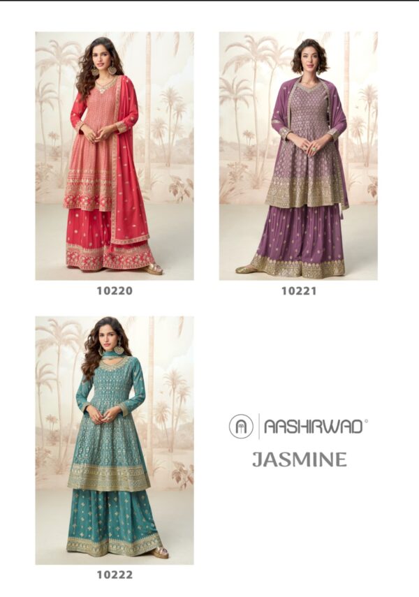 AASHIRWAD CREATION JASMINE GEORGETTE SUIT CATALOG 5.jpg