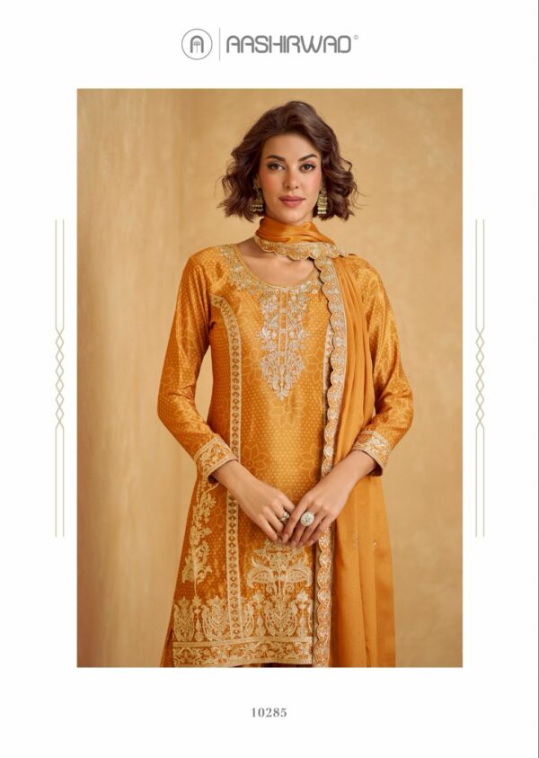 AASHIRWAD CREATION TANVI CHINNON SILK SUITS 4.jpg