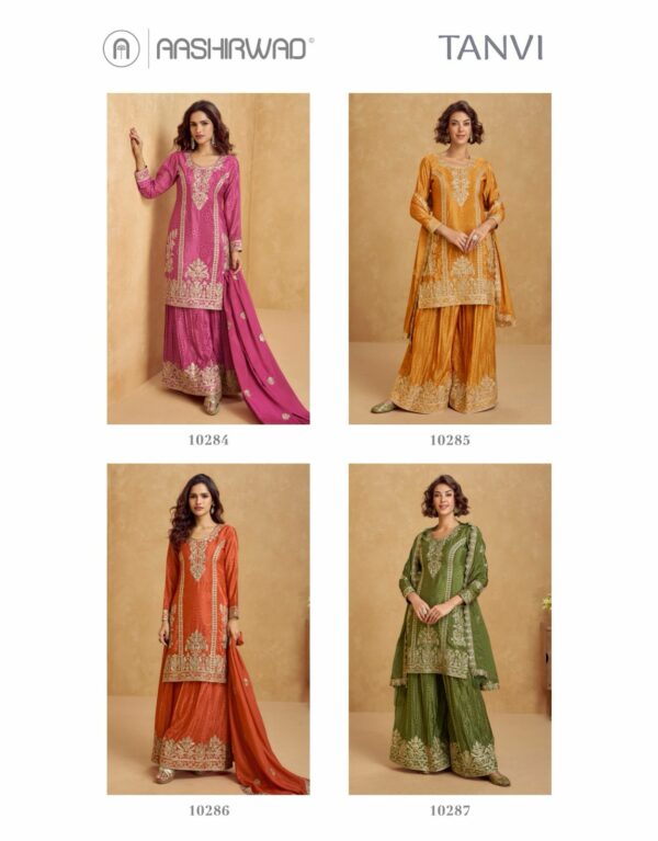 AASHIRWAD CREATION TANVI CHINNON SILK SUITS 5.jpg
