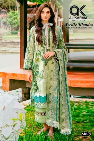 AL KARAM NEEDLE WONDER PURE LAWN SUITS CATALOG 1.jpg