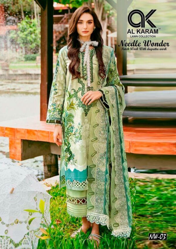 AL KARAM NEEDLE WONDER PURE LAWN SUITS CATALOG 1.jpg