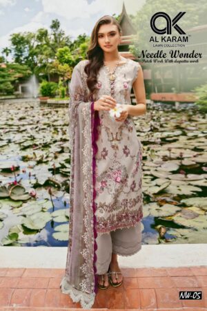 AL KARAM NEEDLE WONDER PURE LAWN SUITS CATALOG 2.jpg