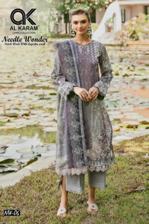 AL KARAM NEEDLE WONDER PURE LAWN SUITS CATALOG 3.jpg