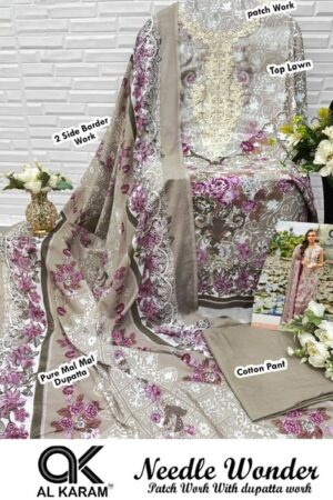 AL KARAM NEEDLE WONDER PURE LAWN SUITS CATALOG 7.jpg