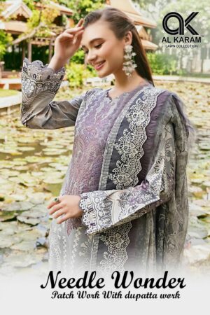 AL KARAM NEEDLE WONDER PURE LAWN SUITS CATALOG 9.jpg