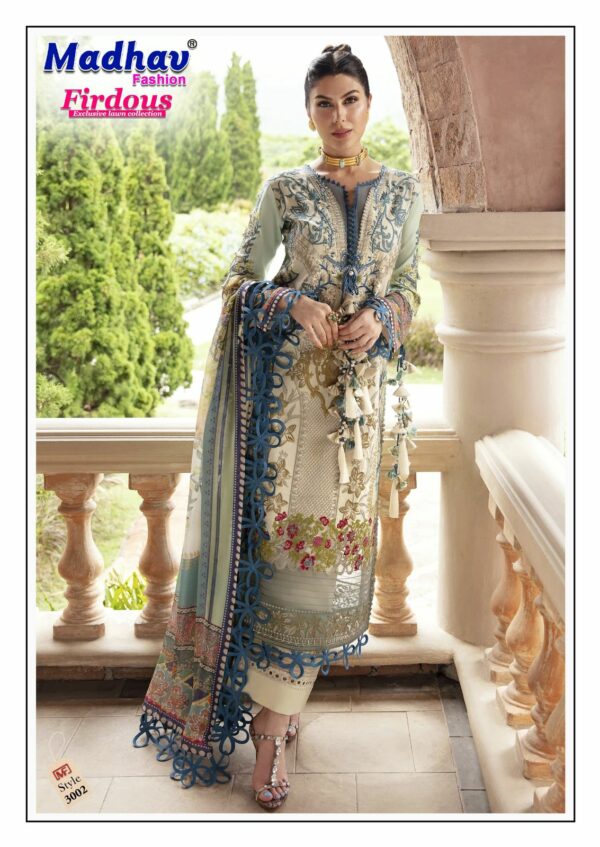 MADHAV FASHION FIRDOUS VOL 3 LAWN KARACHI SUITS 1.jpg