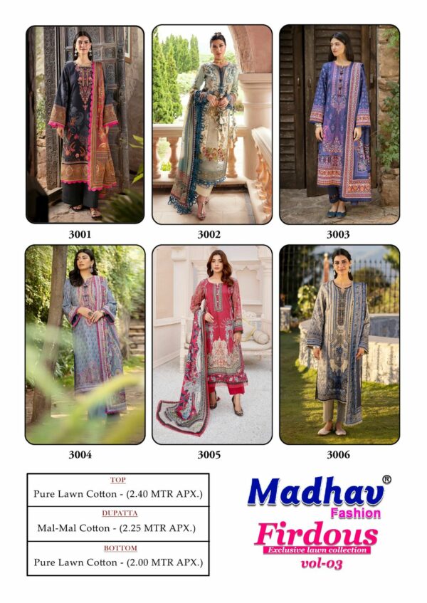 MADHAV FASHION FIRDOUS VOL 3 LAWN KARACHI SUITS 6.jpg