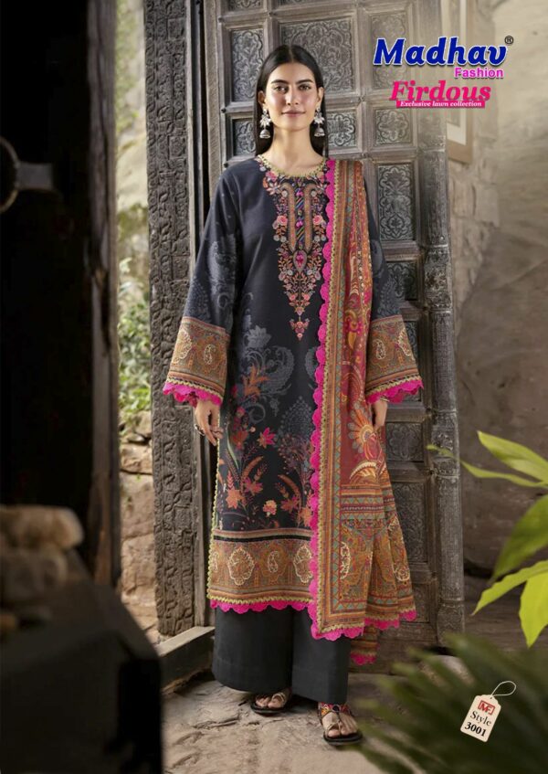 MADHAV FASHION FIRDOUS VOL 3 LAWN KARACHI SUITS 8.jpg