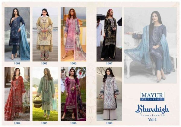 MAYUR CREATION KHWAHISH VOL 1 LUXURY LAWN SUITS 8.jpg