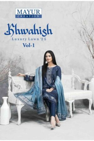 MAYUR CREATION KHWAHISH VOL 1 LUXURY LAWN SUITS 9.jpg