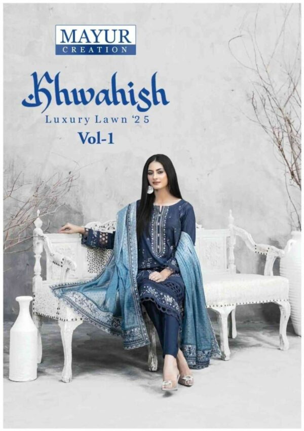 MAYUR CREATION KHWAHISH VOL 1 LUXURY LAWN SUITS 9.jpg