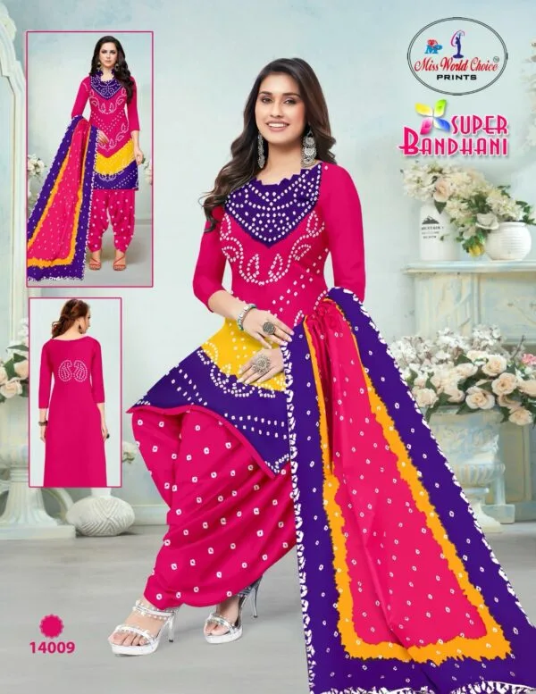 MISS WORLD BANDHANI VOL 14 COTTON PRINTED SUITS 4.jpg