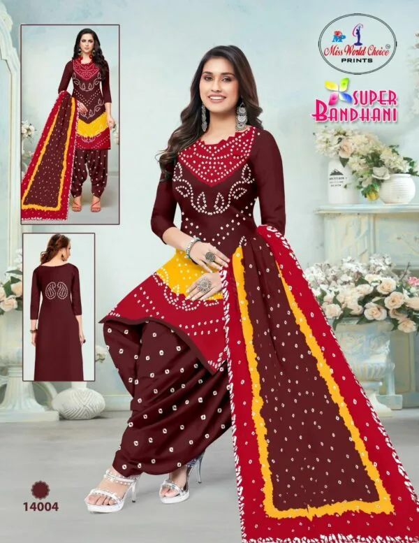 MISS WORLD BANDHANI VOL 14 COTTON PRINTED SUITS 7.jpg