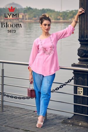 RANGOON BLOOM GEORGETTE EMBROIDERY SHORT KURTI 7.jpg