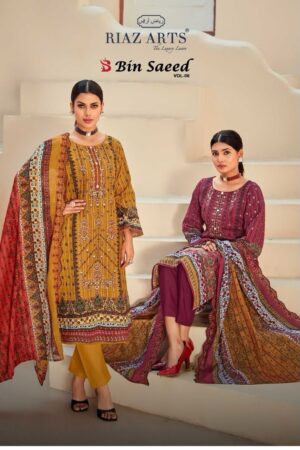 RIAZ ARTS BIN SAEED VOL 6 COTTON PRINTED SUITS 1.jpg