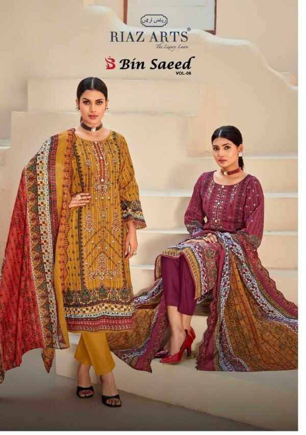 RIAZ ARTS BIN SAEED VOL 6 COTTON PRINTED SUITS 1.jpg