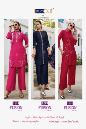 ANJU FABRICS FUSION VOL 5 DESIGNER KURTI WITH SCARF 5.jpg