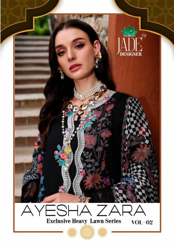 JADE AYESHA ZARA VOL 2 PURE LAWN SUITS CATALOG 8.jpg