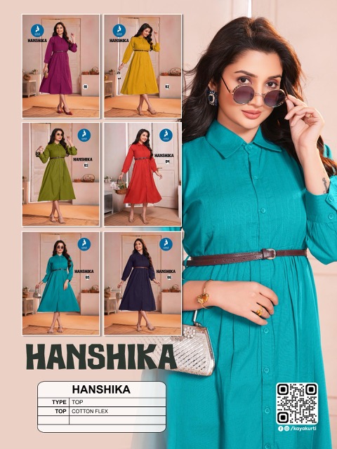 KAYA KURTI HANSHIKA COTTON TOP WITH BELT CATALOGUE 2.jpg