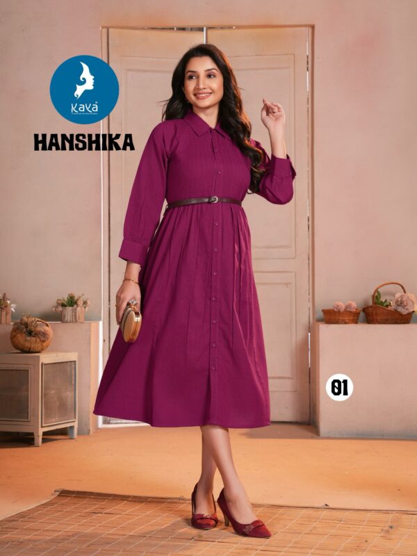 KAYA KURTI HANSHIKA COTTON TOP WITH BELT CATALOGUE 9.jpg