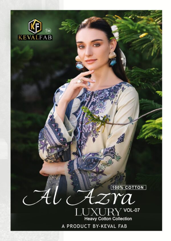 KEVAL FAB AL AZRA VOL 7 COTTON KARACHI SUITS CATALOG 7.jpg