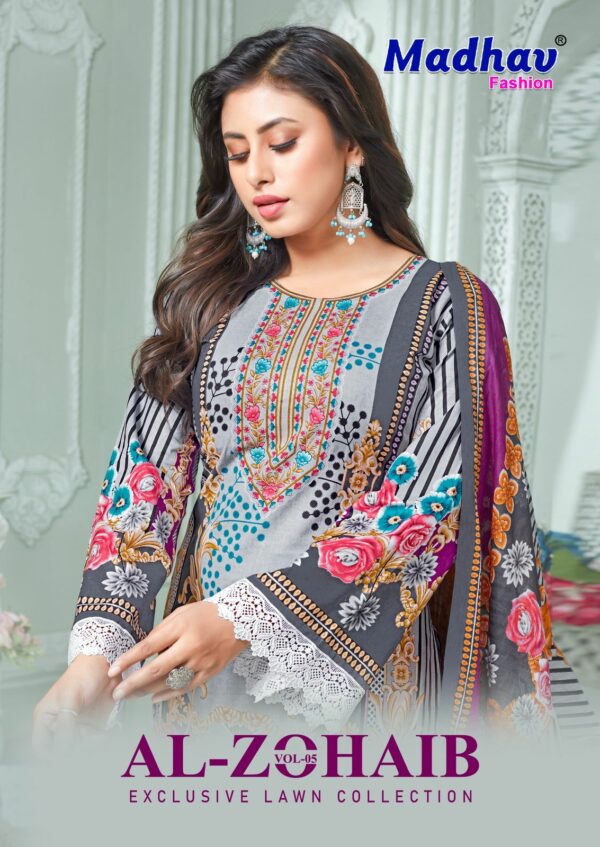 MADHAV FASHION AL ZOHAIB VOL 5 LAWN SUITS SUPPLIER 7.jpg