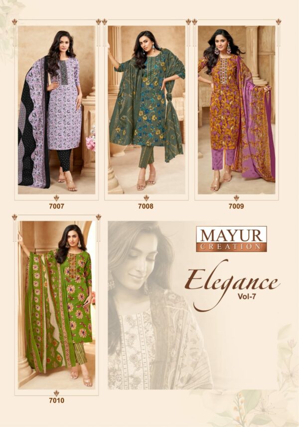 MAYUR CREATION ELEGANCE VOL 7 COTTON SUITS 11.jpg