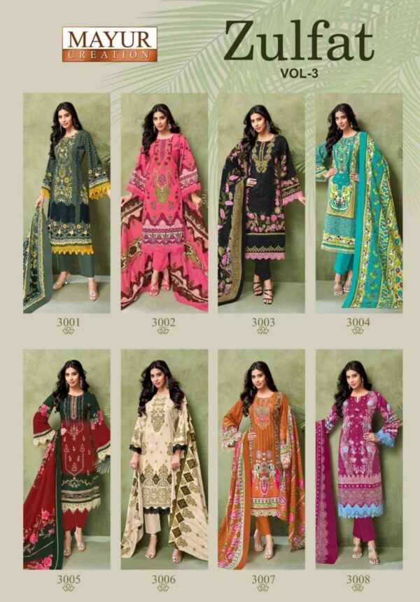 MAYUR CREATION ZULFAT VOL 3 PURE COTTON SUITS 8.jpg