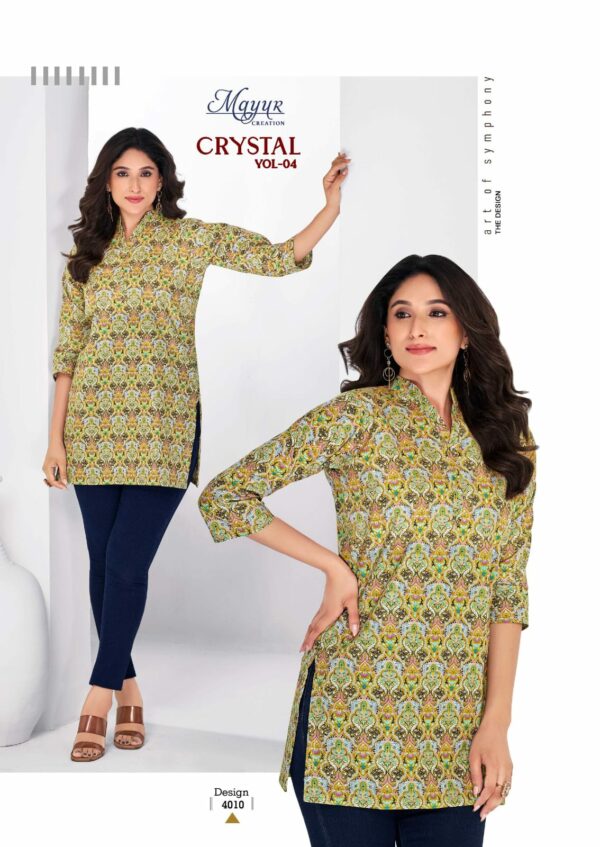 MAYUR CRYSTAL VOL 4 COTTON PRINTED SHORT KURTI 12.jpg