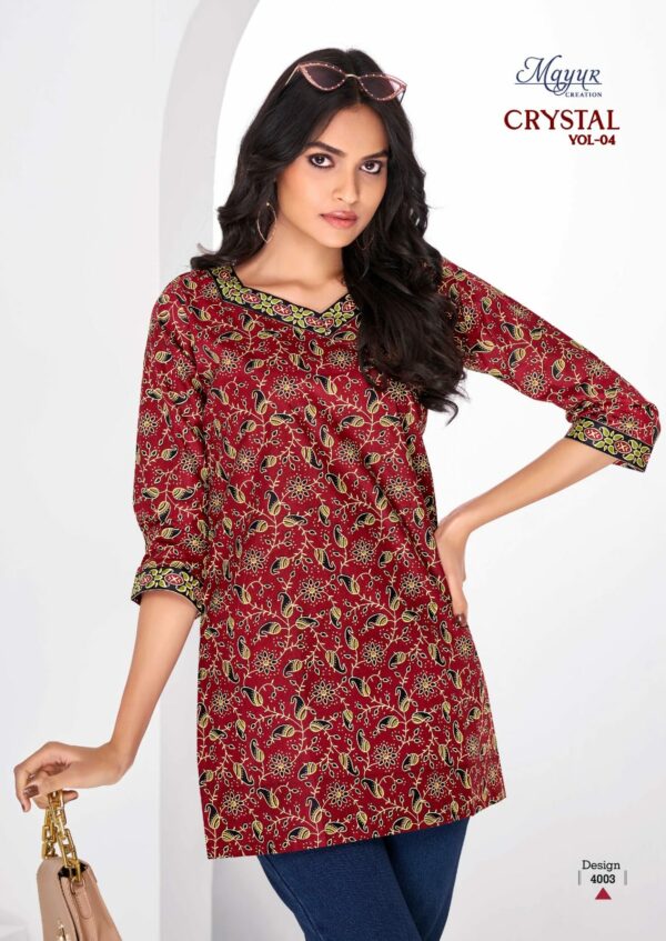 MAYUR CRYSTAL VOL 4 COTTON PRINTED SHORT KURTI 2.jpg