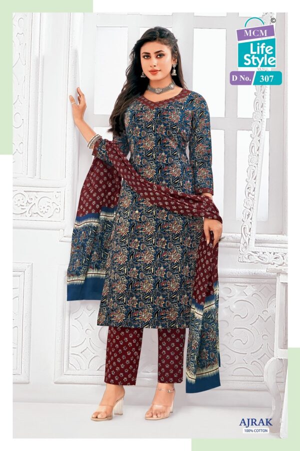 MCM LIFE STYLE AJRAK VOL 3 COTTON PRINTED SUITS 8.jpg