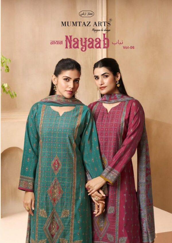 MUMTAZ ARTS NAYAAB VOL 6 VISCOSE MUSLIN SUITS 5 e1744188650424.jpg