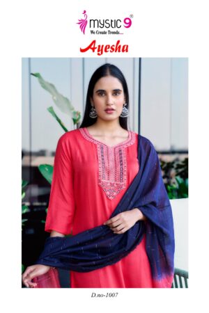 MYSTIC 9 AYESHA VOL 1 RAYON EMBROIDERY KURTI 15.jpg