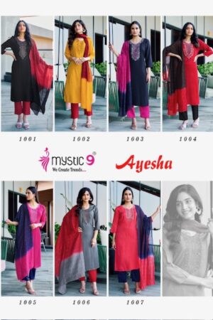 MYSTIC 9 AYESHA VOL 1 RAYON EMBROIDERY KURTI 16.jpg