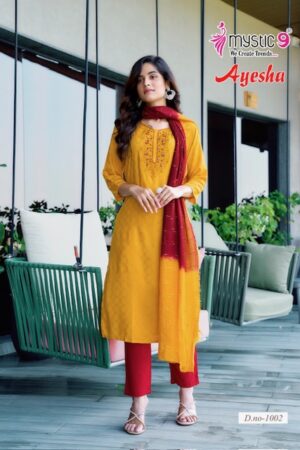 MYSTIC 9 AYESHA VOL 1 RAYON EMBROIDERY KURTI 4.jpg