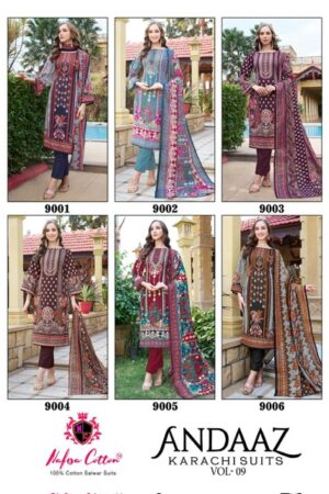 NAFISA COTTON ANDAAZ VOL 9 KARACHI SUITS CATALOGUE 3.jpg