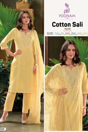 POONAM DESIGNER COTTON SALI VOL 3 COTTON KURTI 6.jpg