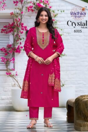 RADHIKA LIFESTYLE CRYSTAL VOL 6 ROMAN SILK KURTI 1.jpg