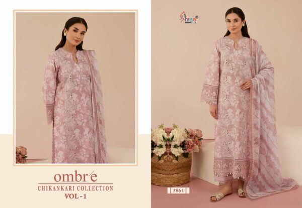 SHREE FABS OMBRE CHIKANKARI VOL 1 LAWN SUITS 1.jpg