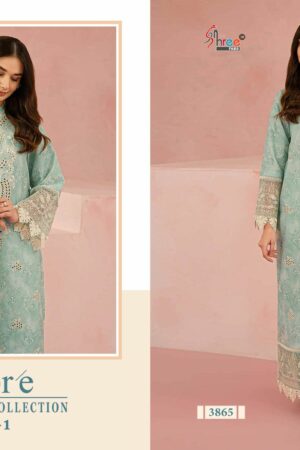 SHREE FABS OMBRE CHIKANKARI VOL 1 LAWN SUITS 6.jpg