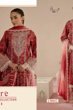 SHREE FABS OMBRE CHIKANKARI VOL 1 LAWN SUITS 7.jpg