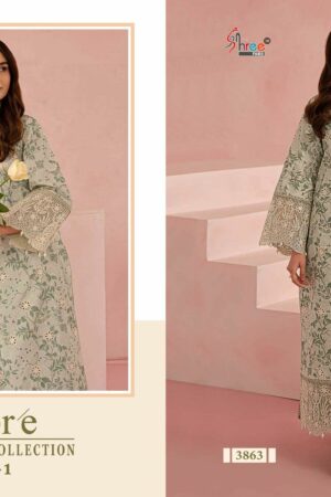 SHREE FABS OMBRE CHIKANKARI VOL 1 LAWN SUITS 8.jpg