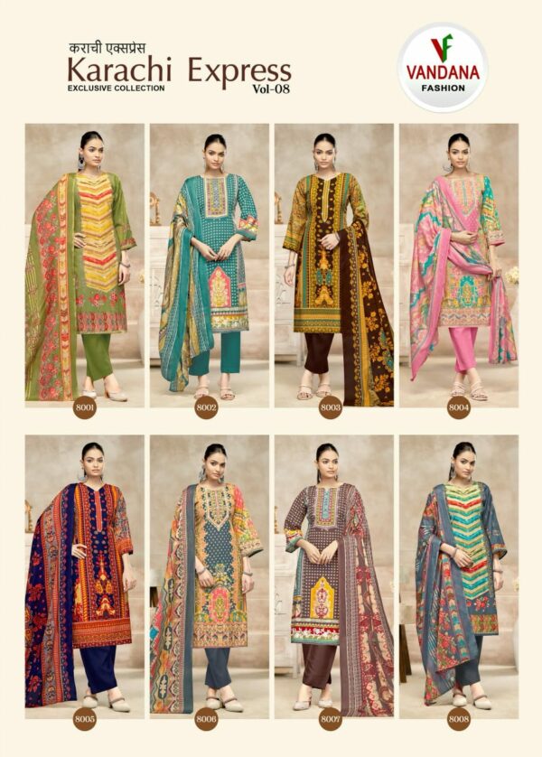 VANDANA FASHION KARACHI EXPRESS VOL 8 COTTON SUITS 5.jpg
